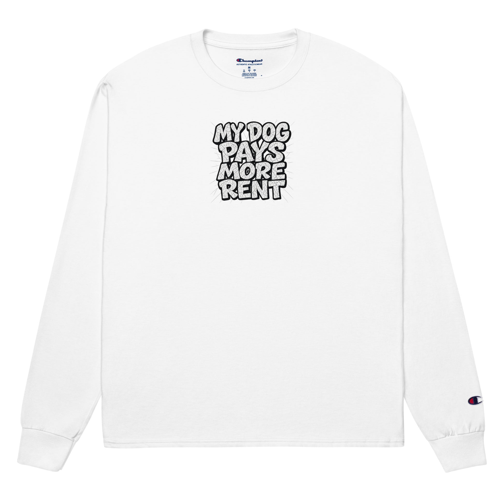 PureSarcasm sarcastic long sleeve shirt - white, front view
