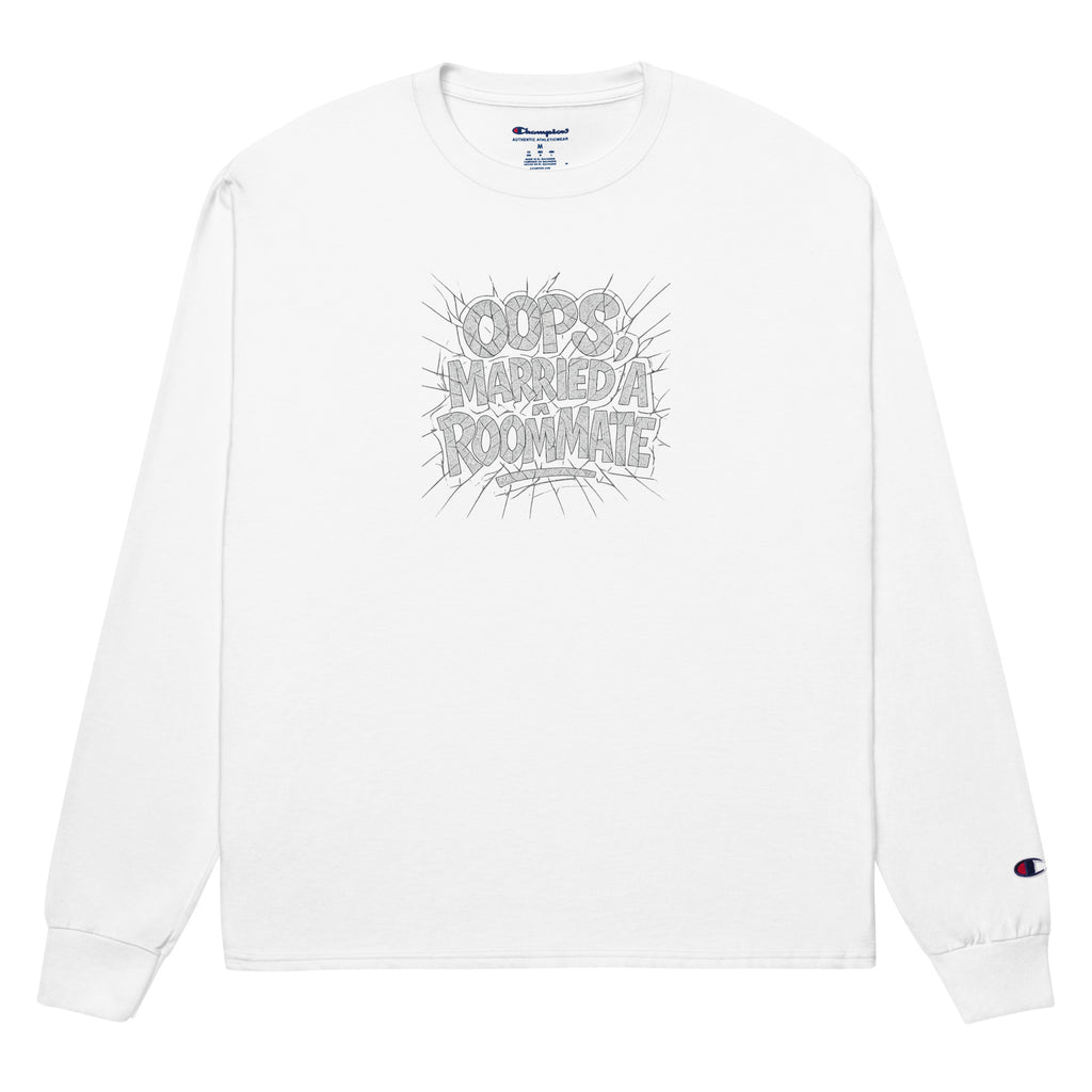 PureSarcasm sarcastic long sleeve shirt - white, front view