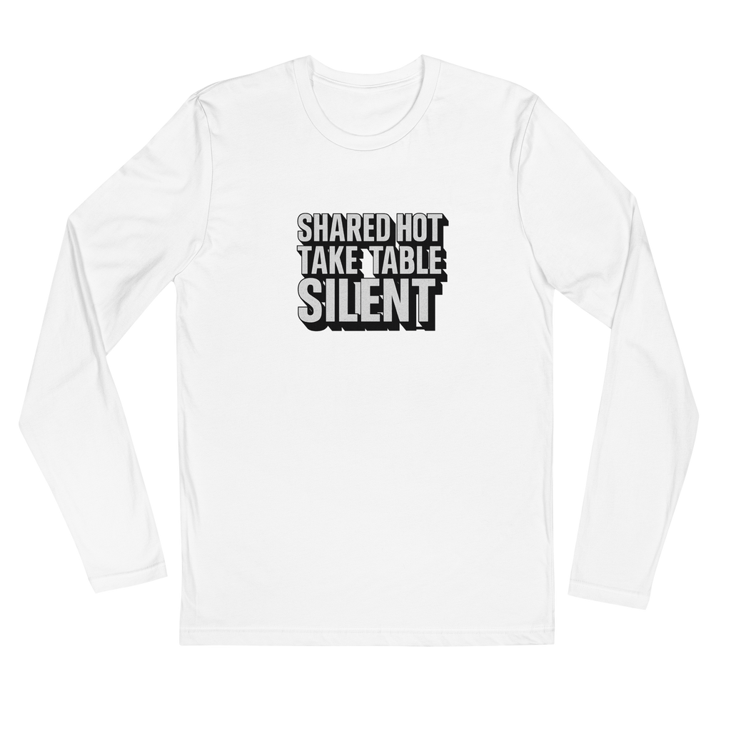 PureSarcasm sarcastic long sleeve shirt - white, front view