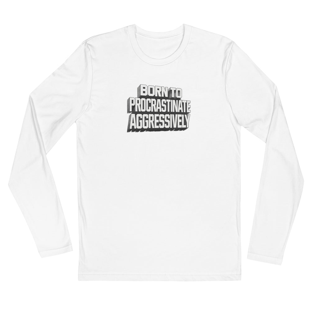 PureSarcasm sarcastic long sleeve shirt - white, front view