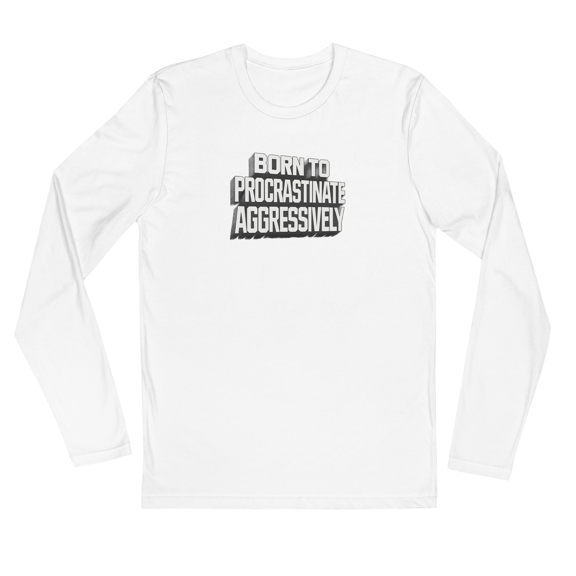 PureSarcasm sarcastic long sleeve shirt - white, front view