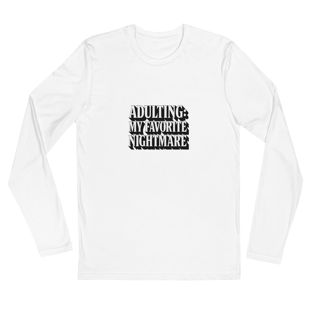PureSarcasm sarcastic long sleeve shirt - white, front view