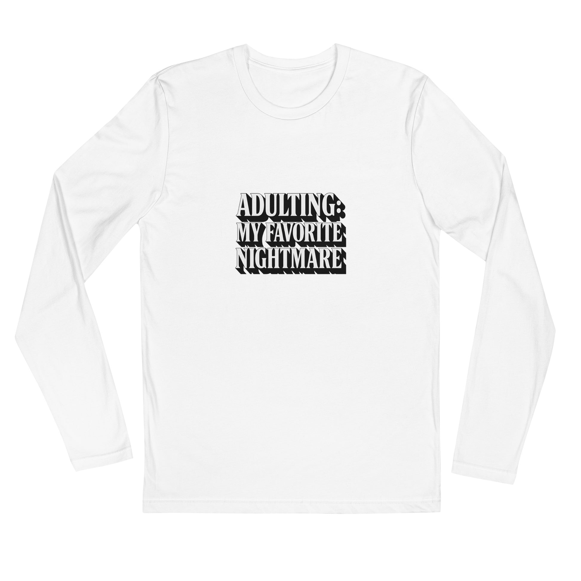 PureSarcasm sarcastic long sleeve shirt - white, front view