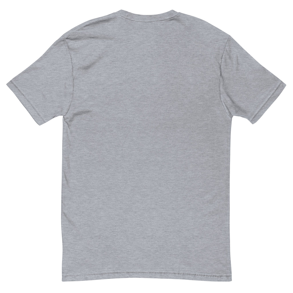 Literally Hiding from My Kids sarcastic tumbler - heather grey, back view