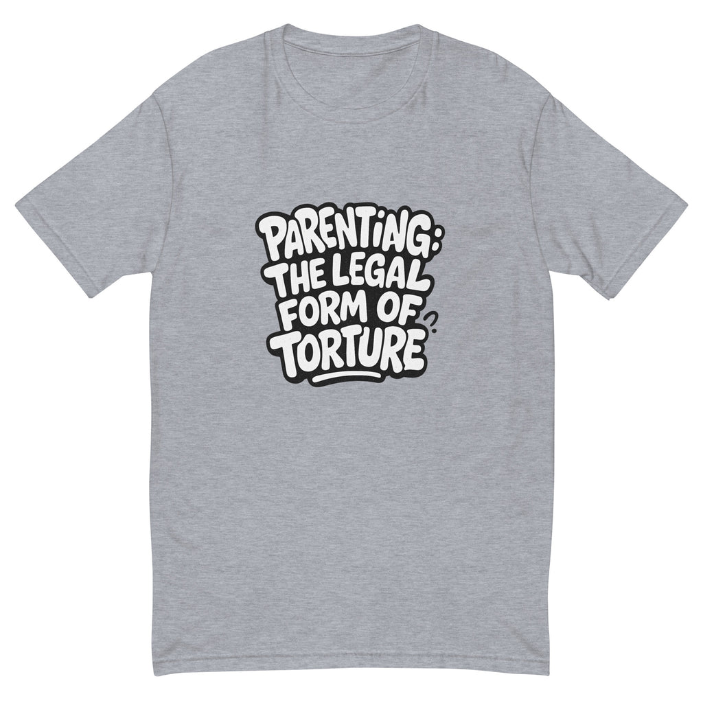 Parenting: The Legal Form of Torture sarcastic tumbler - heather grey, front view
