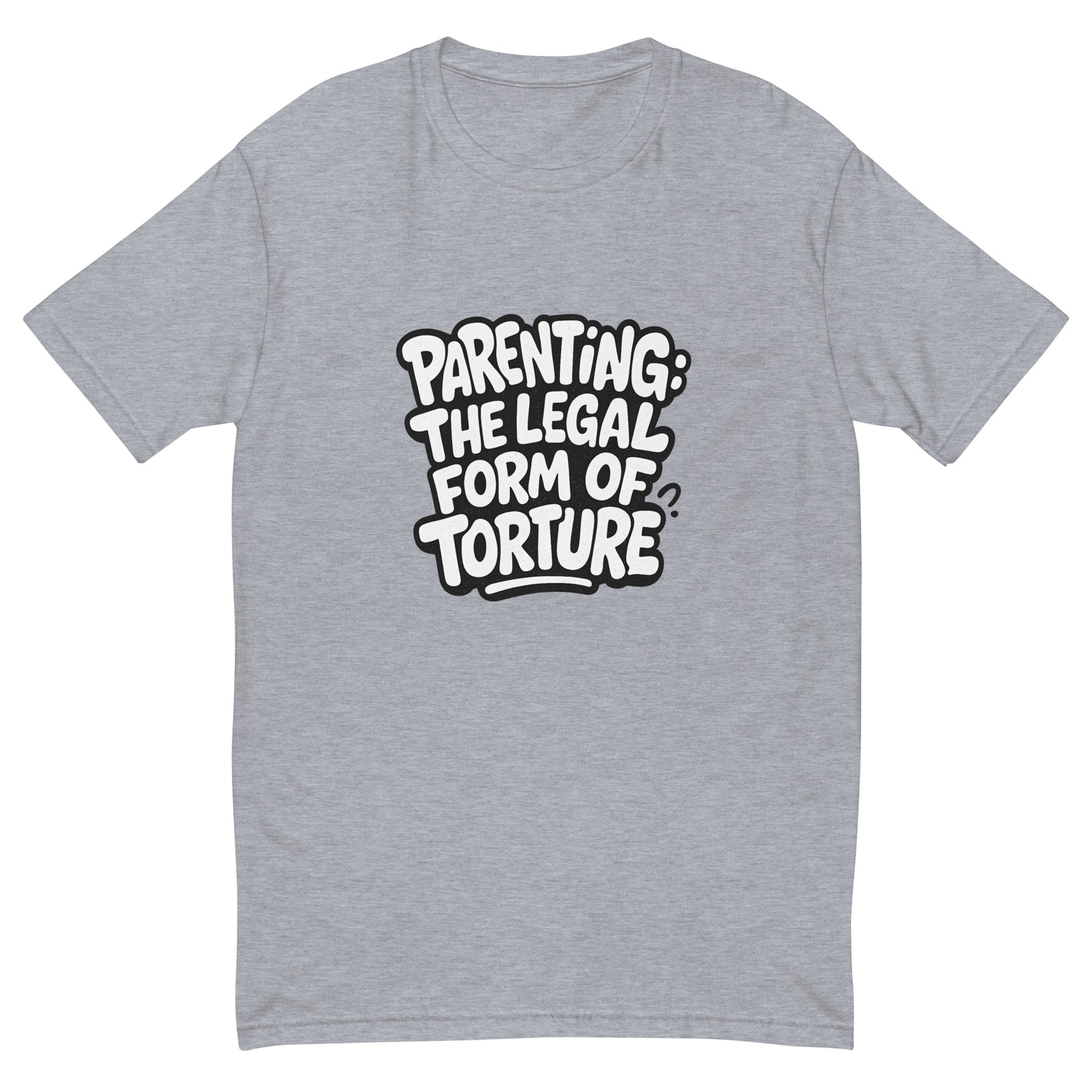 Parenting: The Legal Form of Torture sarcastic tumbler - heather grey, front view