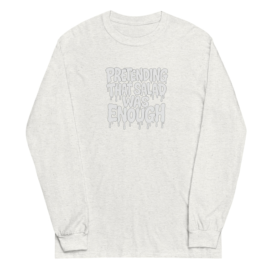 PureSarcasm sarcastic long sleeve shirt - ash, front view