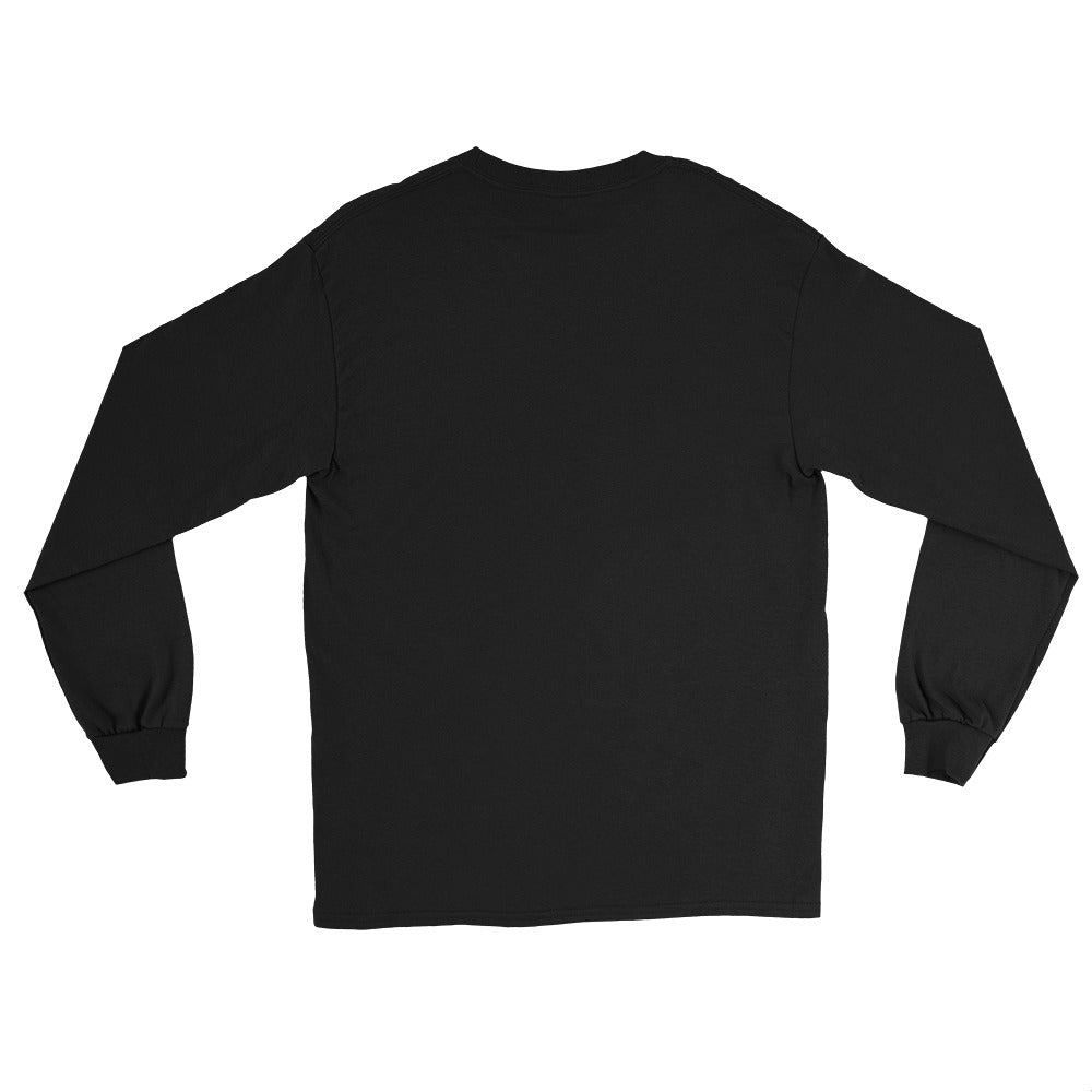 Plans Made, Immediately Regretted sarcastic long sleeve shirt - black, back view