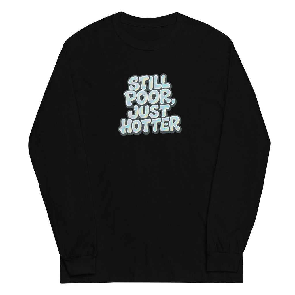 PureSarcasm sarcastic long sleeve shirt - black, front view