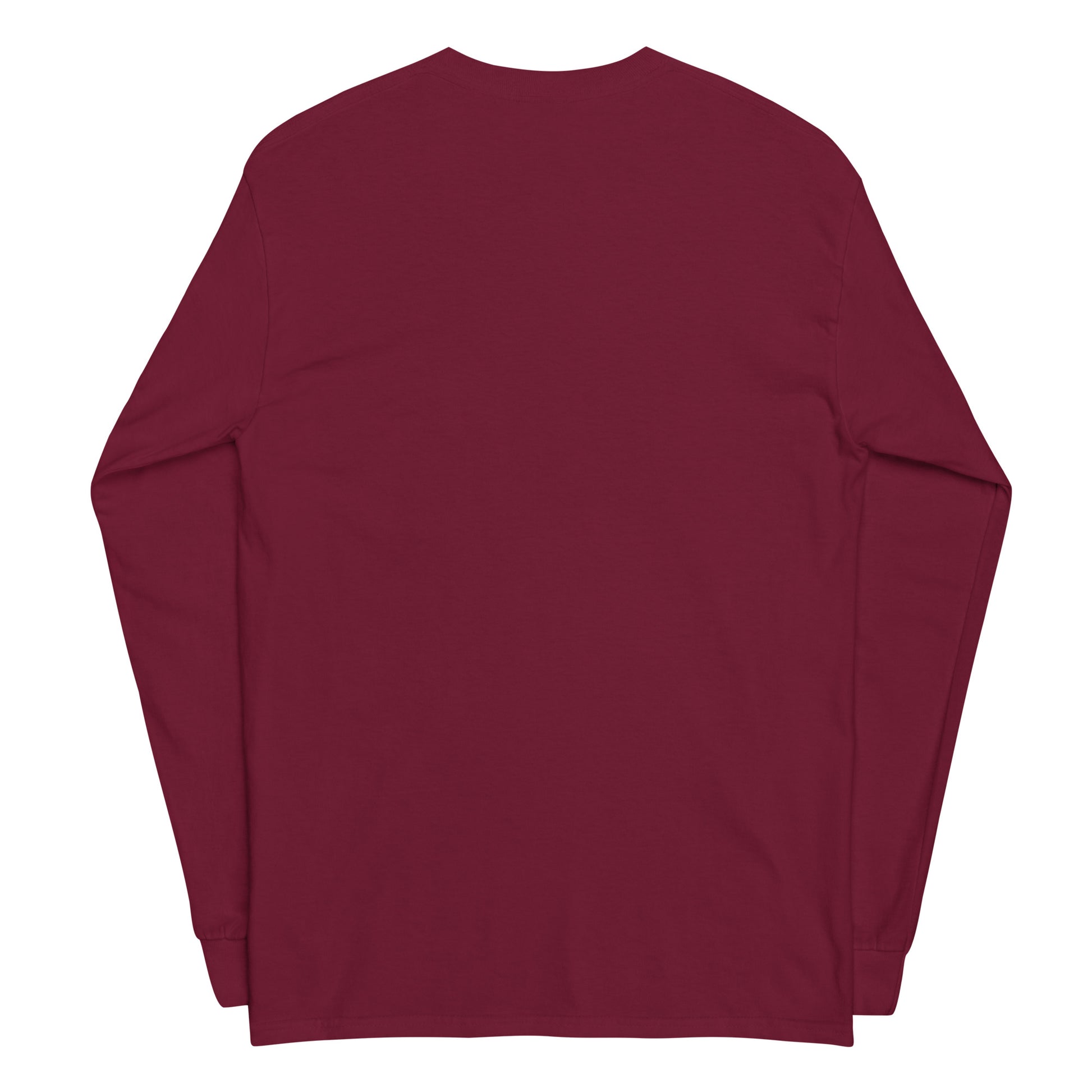 Therapy? I Yell in Notes sarcastic long sleeve shirt - notes - sarcastic in maroon, back view