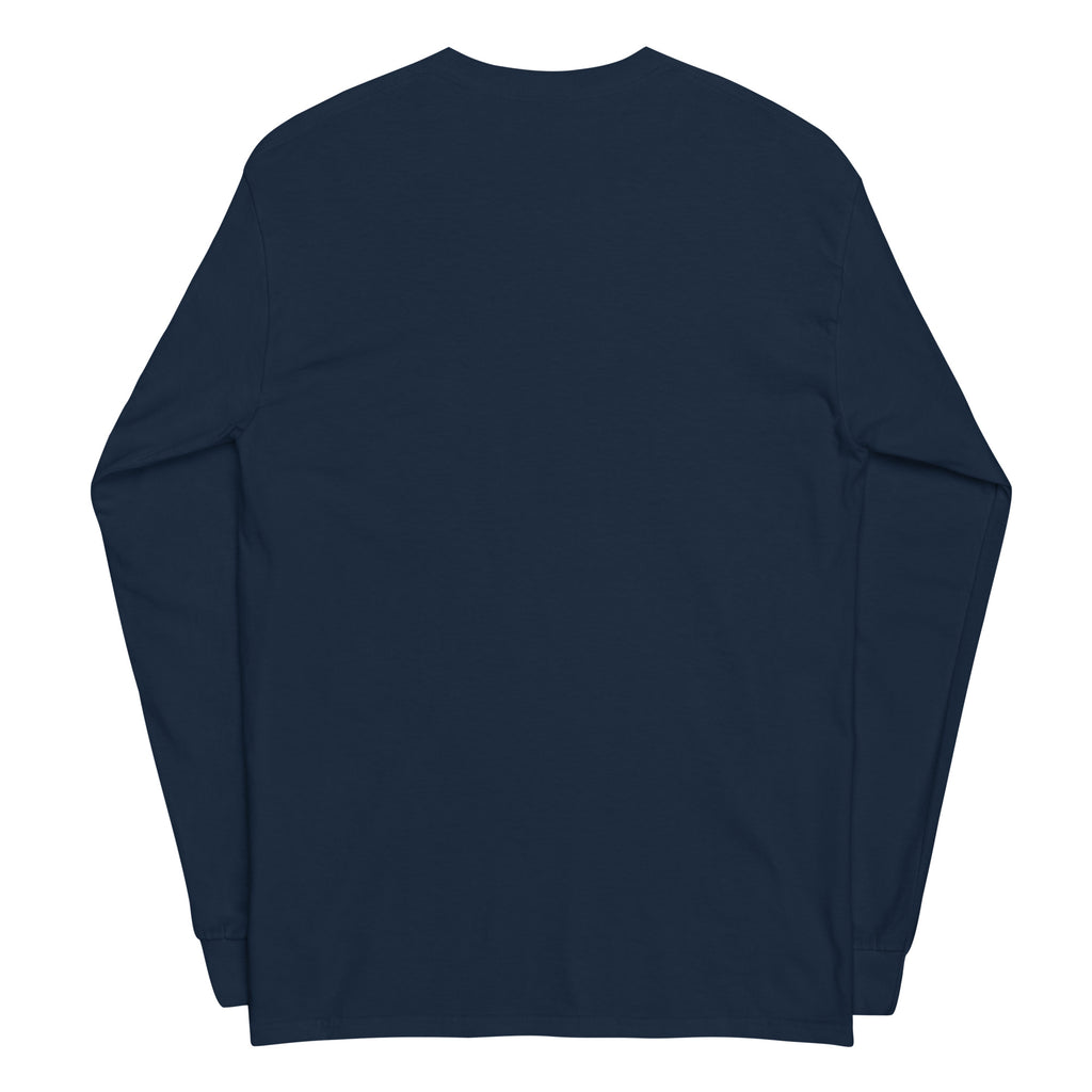 Expired Dreams, Due Rent sarcastic long sleeve shirt - navy, back view