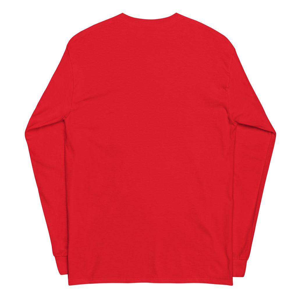 PureSarcasm sarcastic long sleeve shirt - red, back view