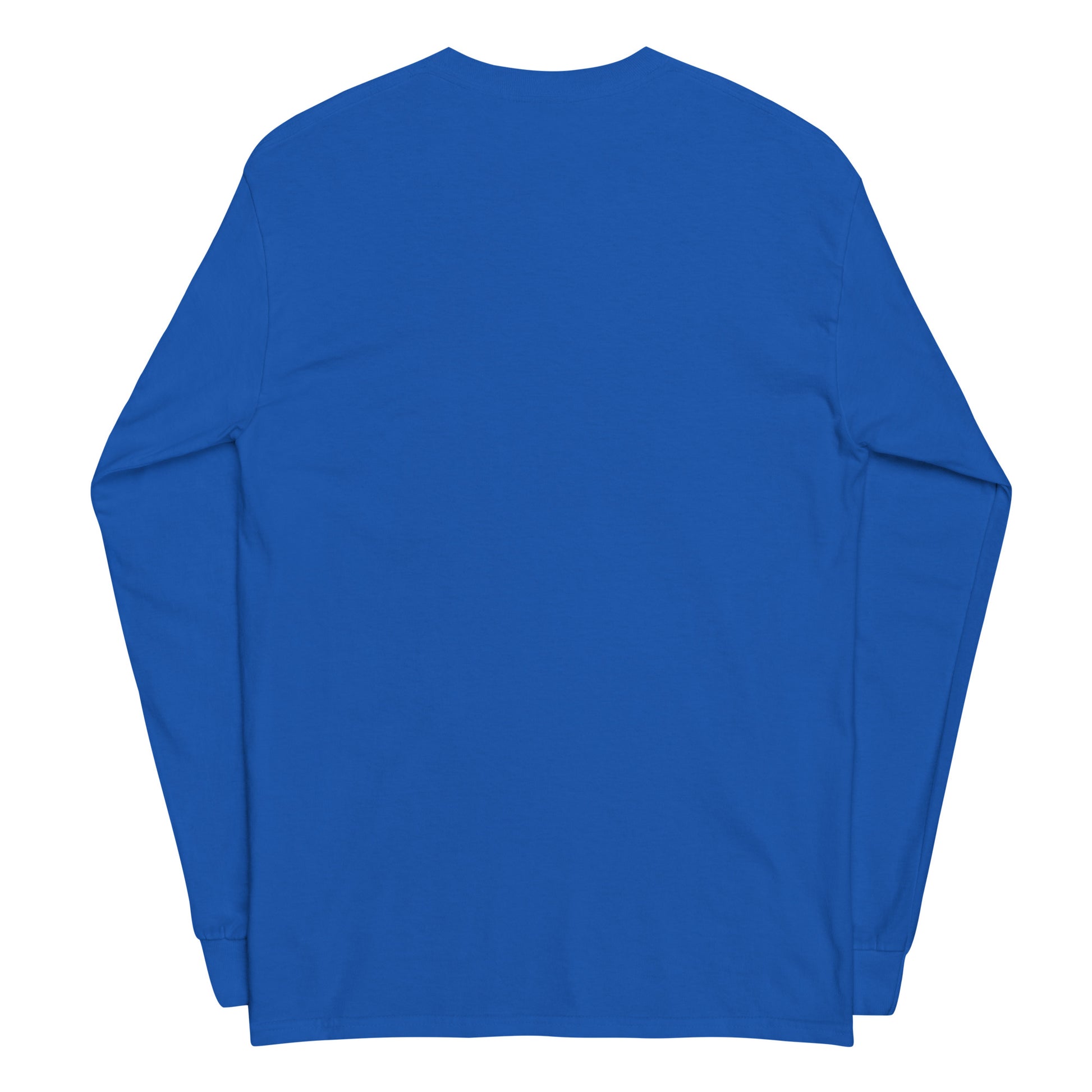 My Wifi Has Depression Too sarcastic long sleeve shirt - royal, back view