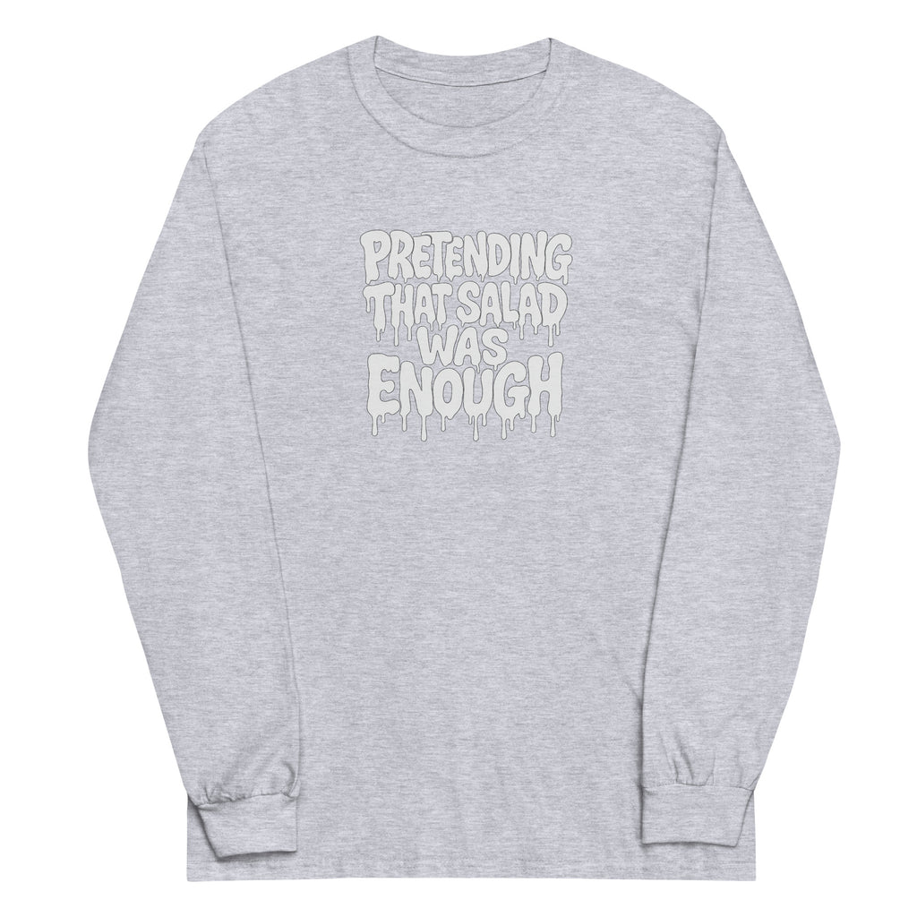 PureSarcasm sarcastic long sleeve shirt - sport grey, front view