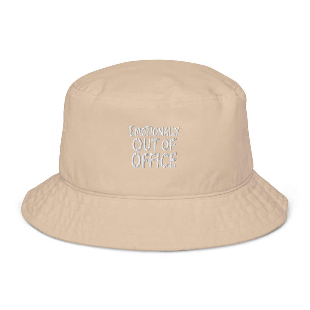 Emotionally Out of Office sarcastic hat - bucket stone, front view