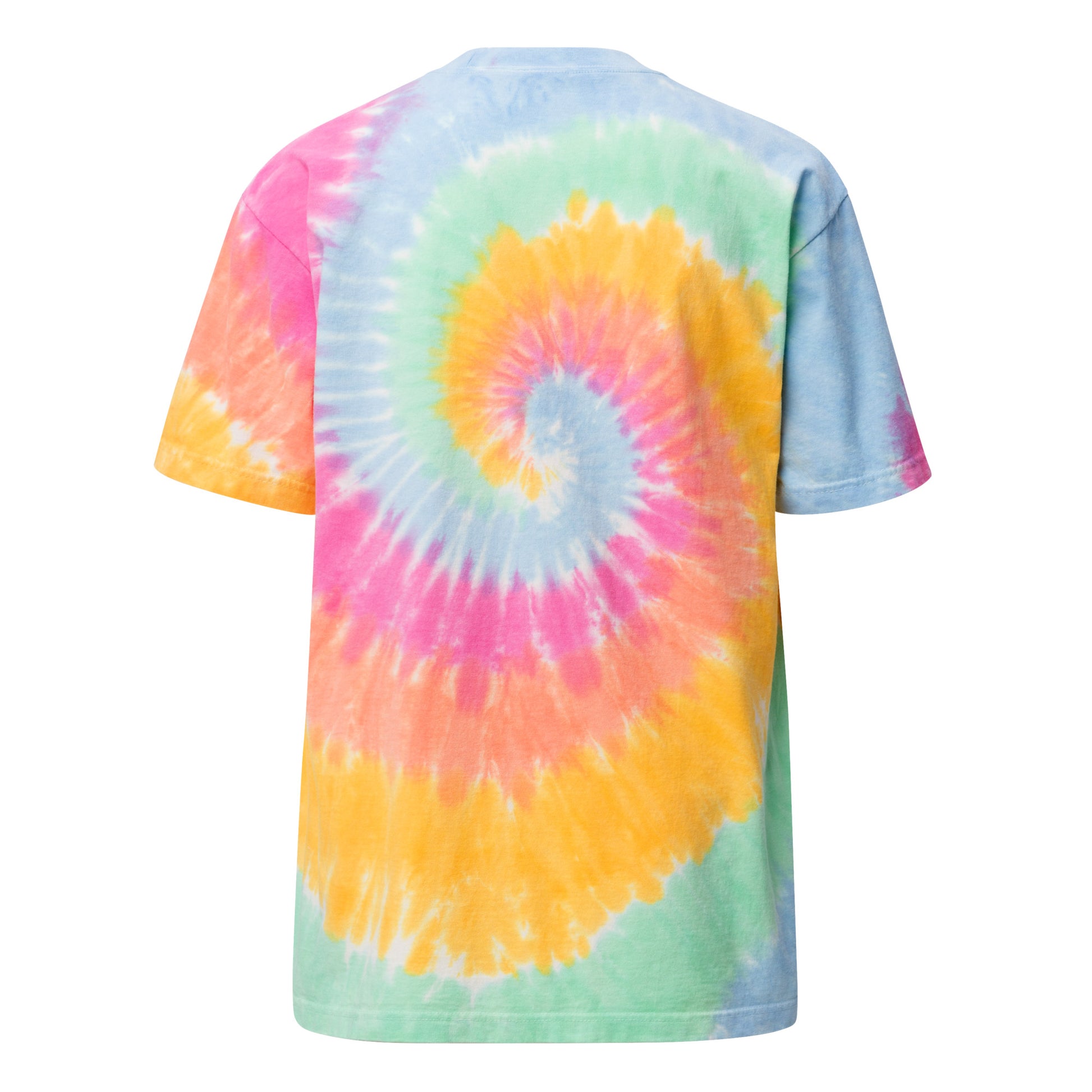 Productivity? I Blinked Once. sarcastic t-shirt - sherbet rainbow, back view