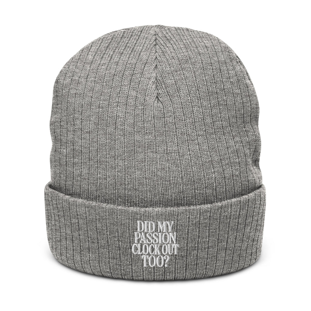 PureSarcasm sarcastic beanie - light grey melange, front view