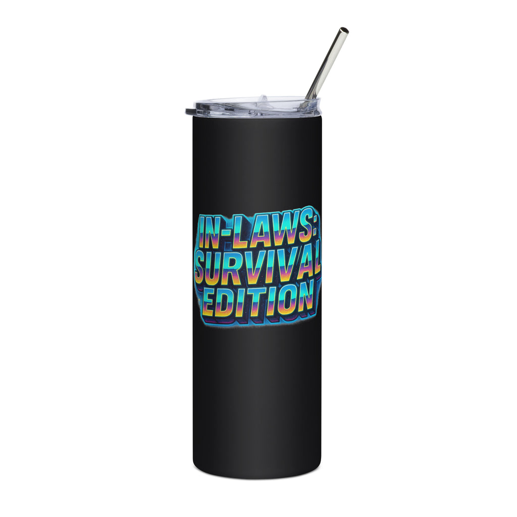 PureSarcasm sarcastic tumbler - steel black, front view