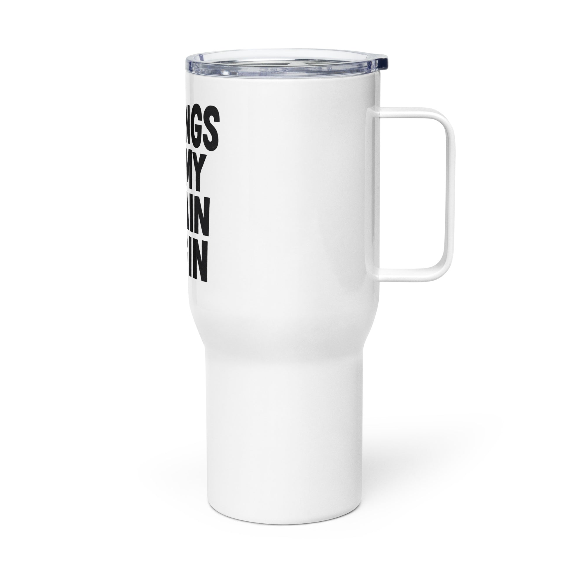 Meetings Are My Villain Origin - Sarcastic Tumbler in Mug With A - Left Side | Sarcastic Tumbler | PureSarcasm