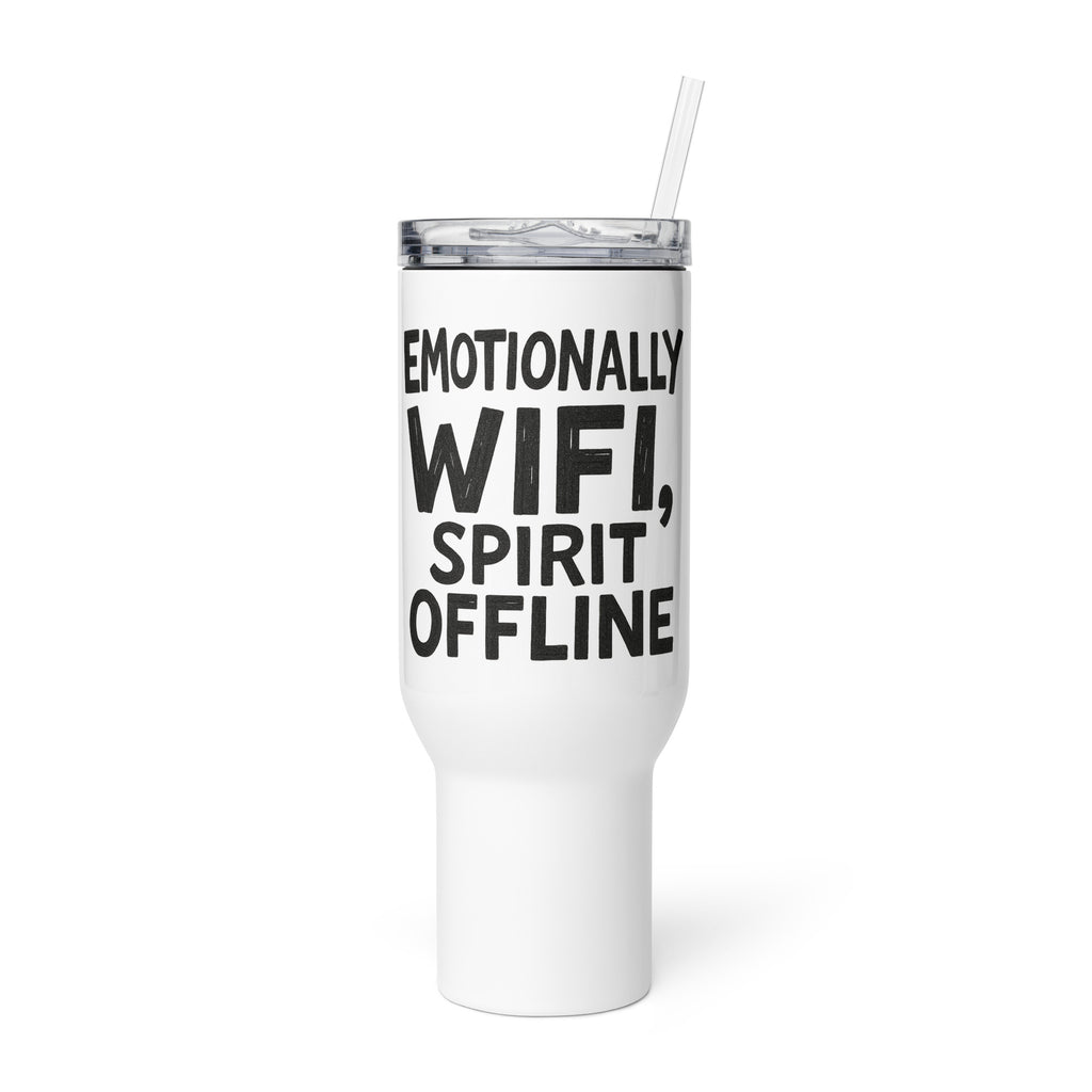 Emotionally WiFi, Spirit Offline sarcastic tumbler - with a, front view