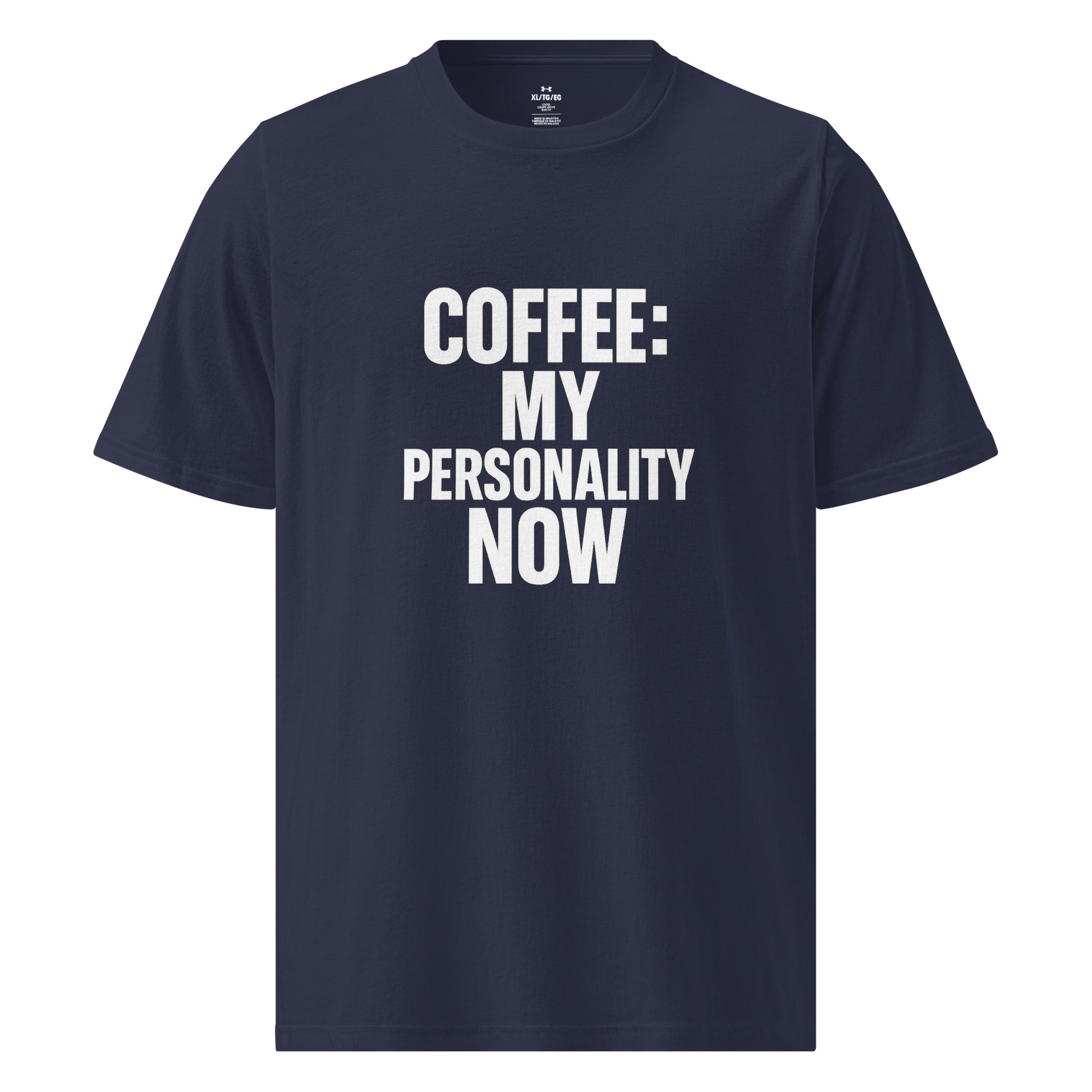 Coffee: My Personality sarcastic t-shirt - t navy, front view