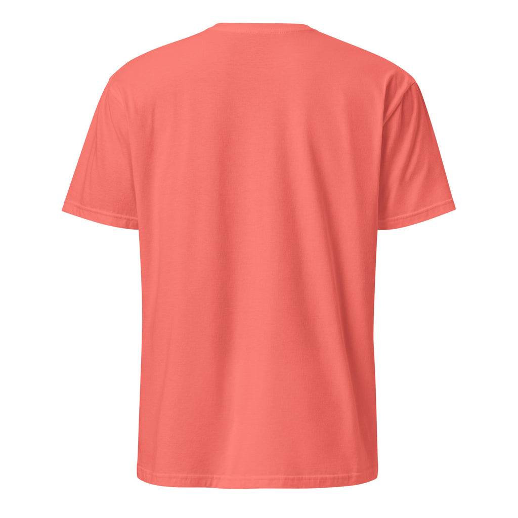 PureSarcasm sarcastic t-shirt - coral silk, back view