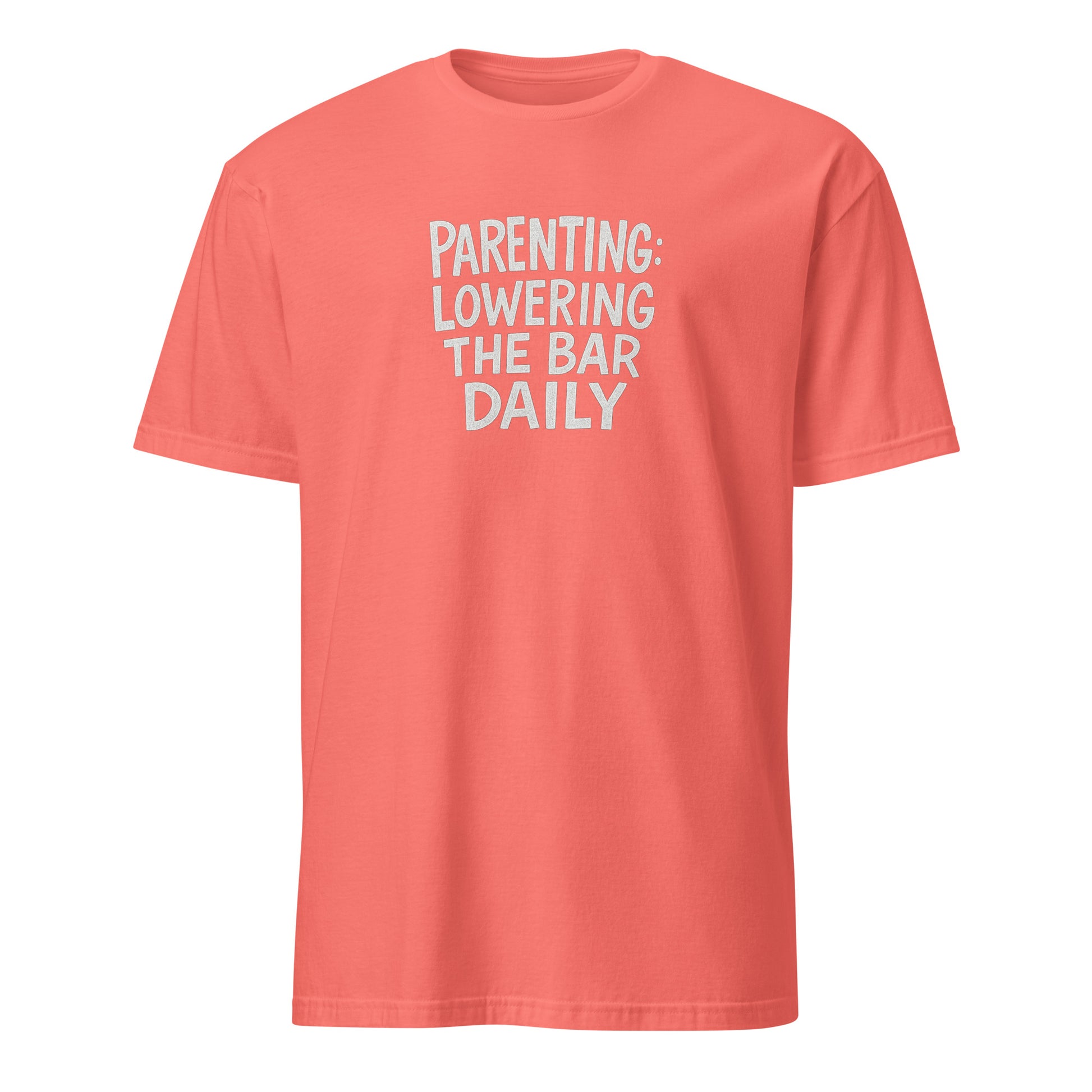PureSarcasm sarcastic t-shirt - coral silk, front view