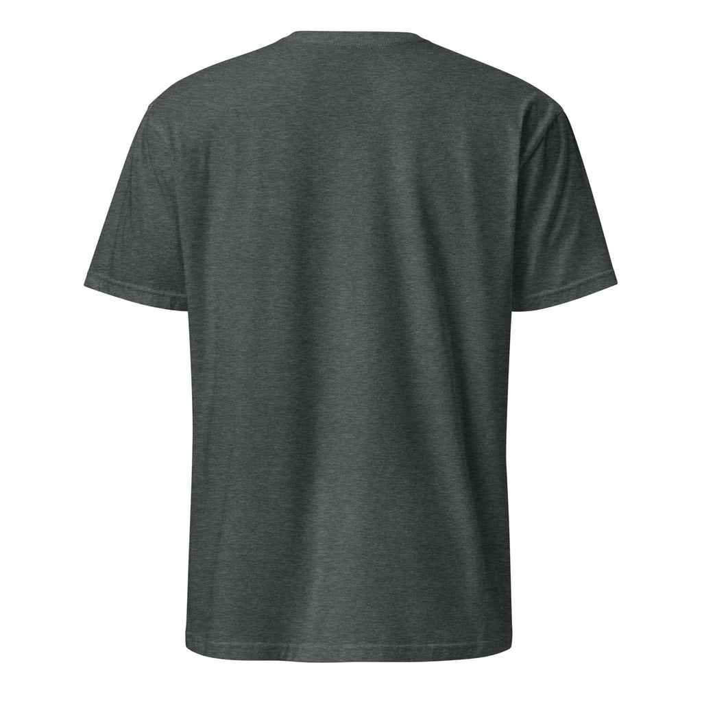 One Salad Fixed Nothing sarcastic t-shirt - dark heather, back view