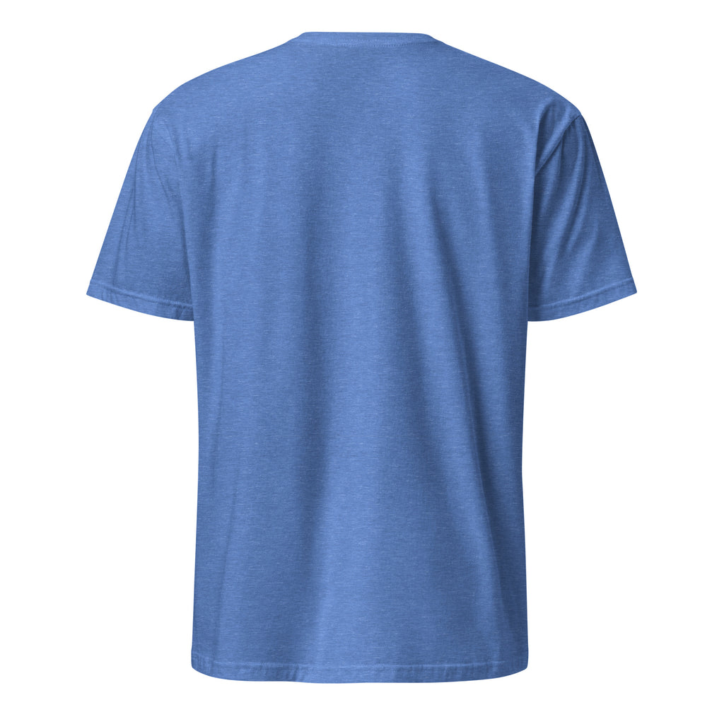 One Salad Fixed Nothing sarcastic t-shirt - heather royal, back view
