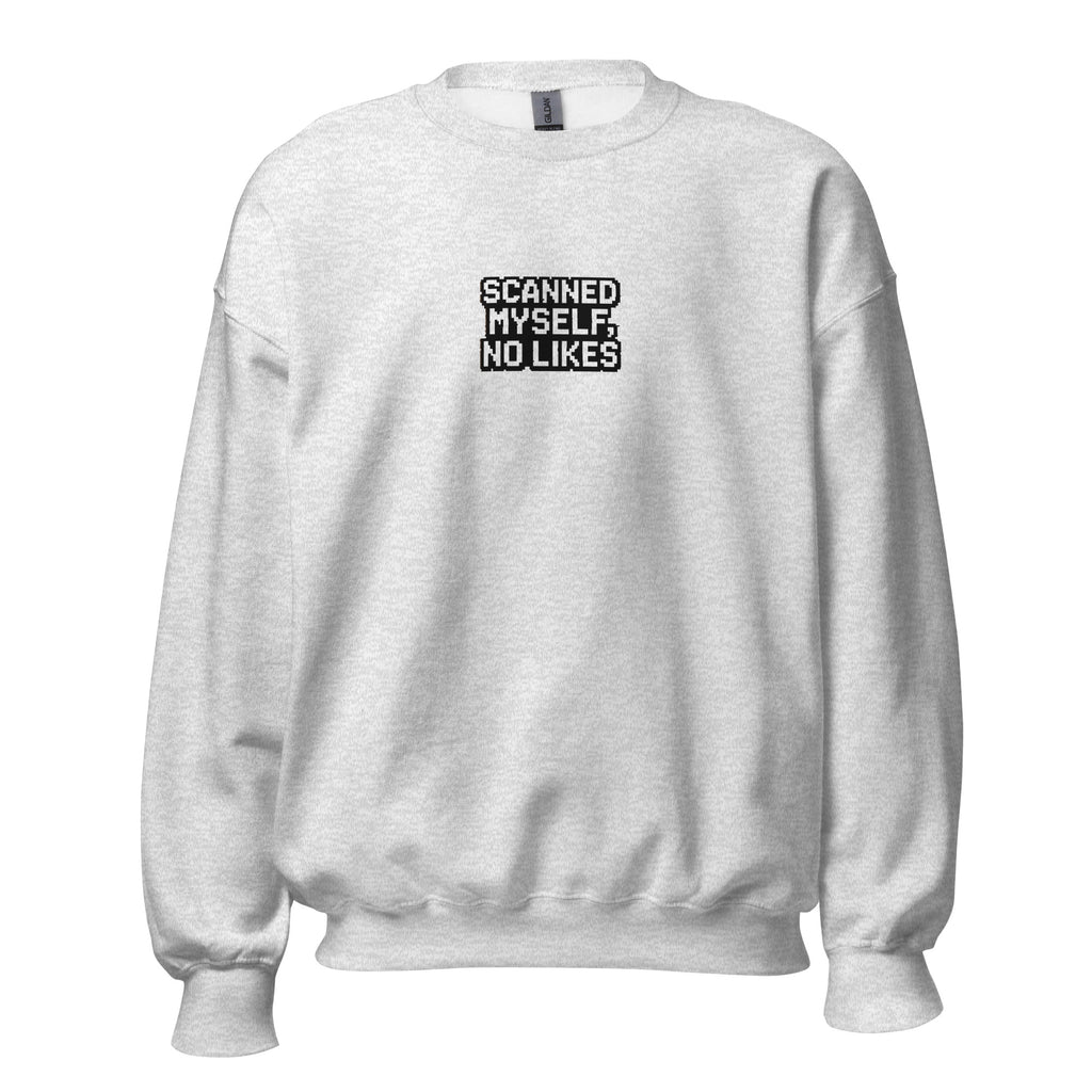 PureSarcasm sarcastic sweatshirt - neck ash, front view