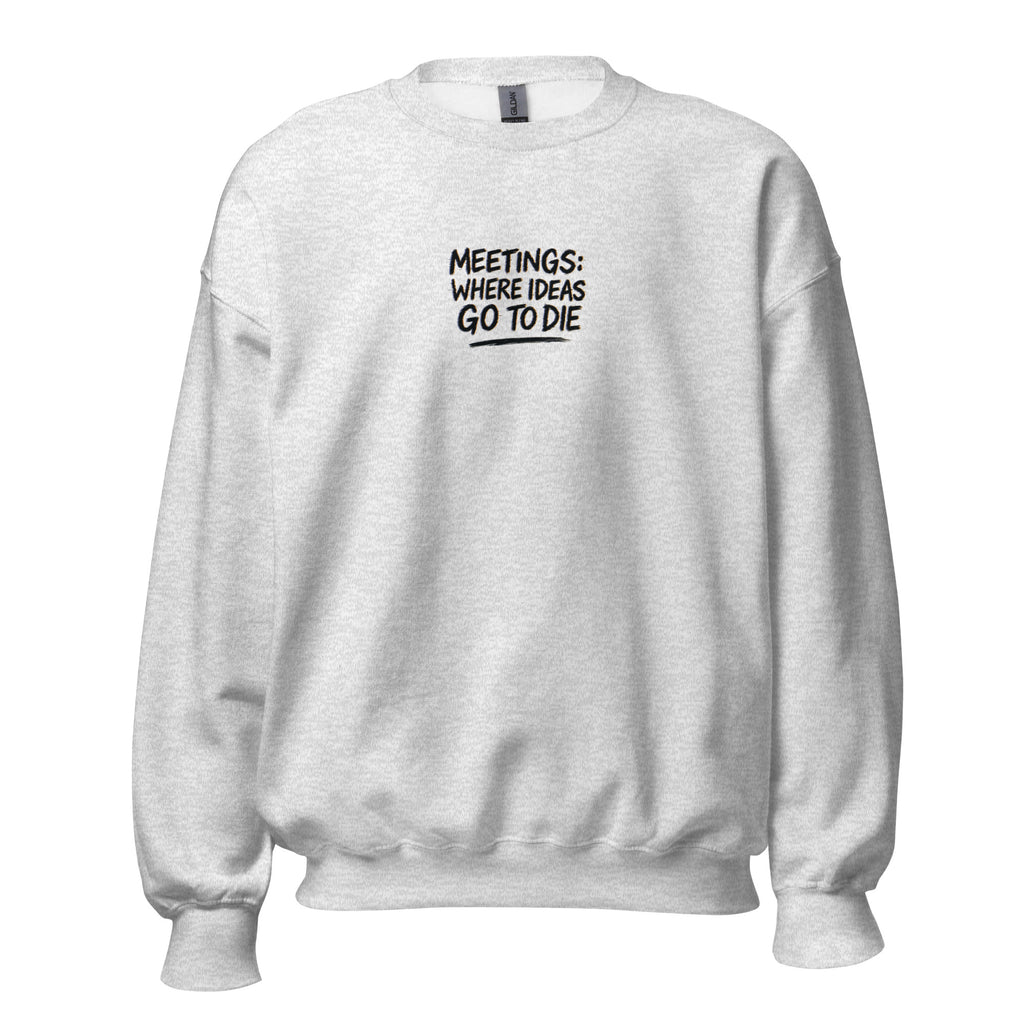 PureSarcasm sarcastic sweatshirt - neck ash, front view