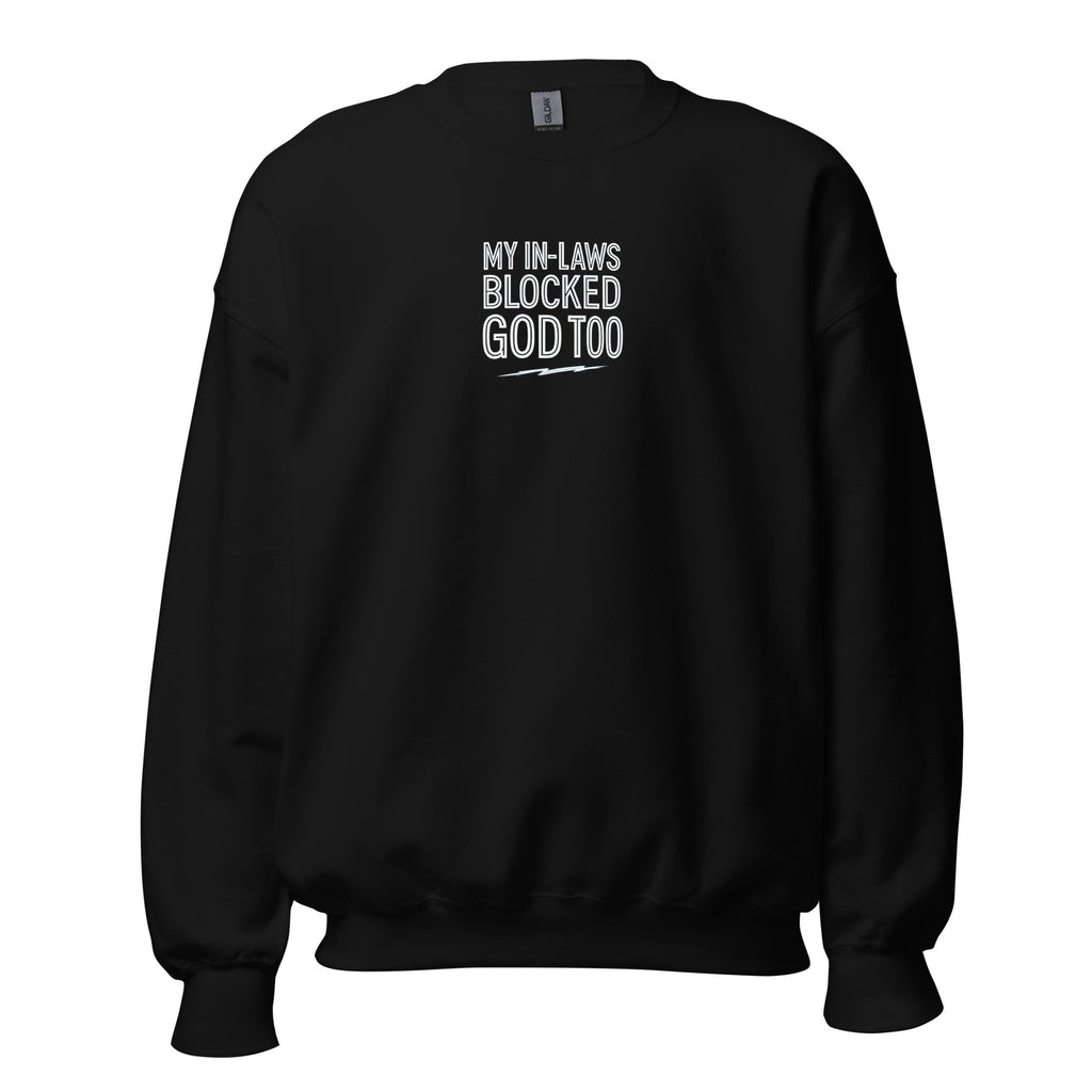 PureSarcasm sarcastic sweatshirt - neck black, front view