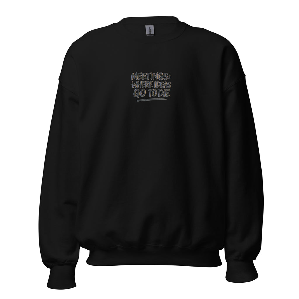 PureSarcasm sarcastic sweatshirt - neck black, front view