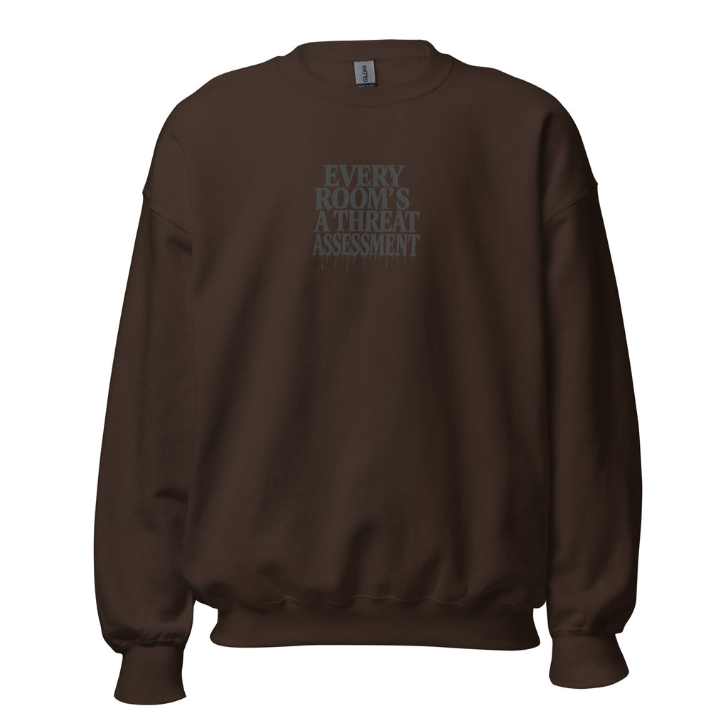 PureSarcasm sarcastic sweatshirt - dark chocolate, front view