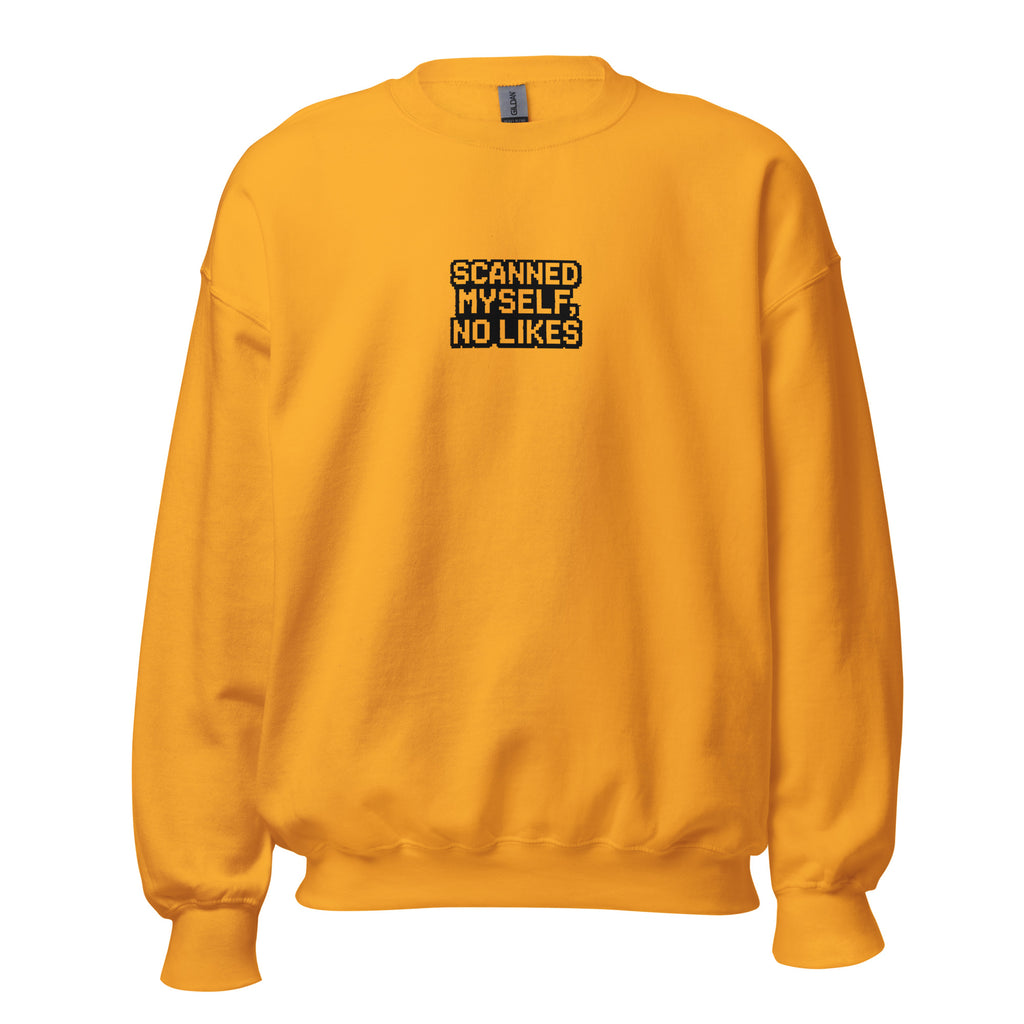 PureSarcasm sarcastic sweatshirt - neck gold, front view