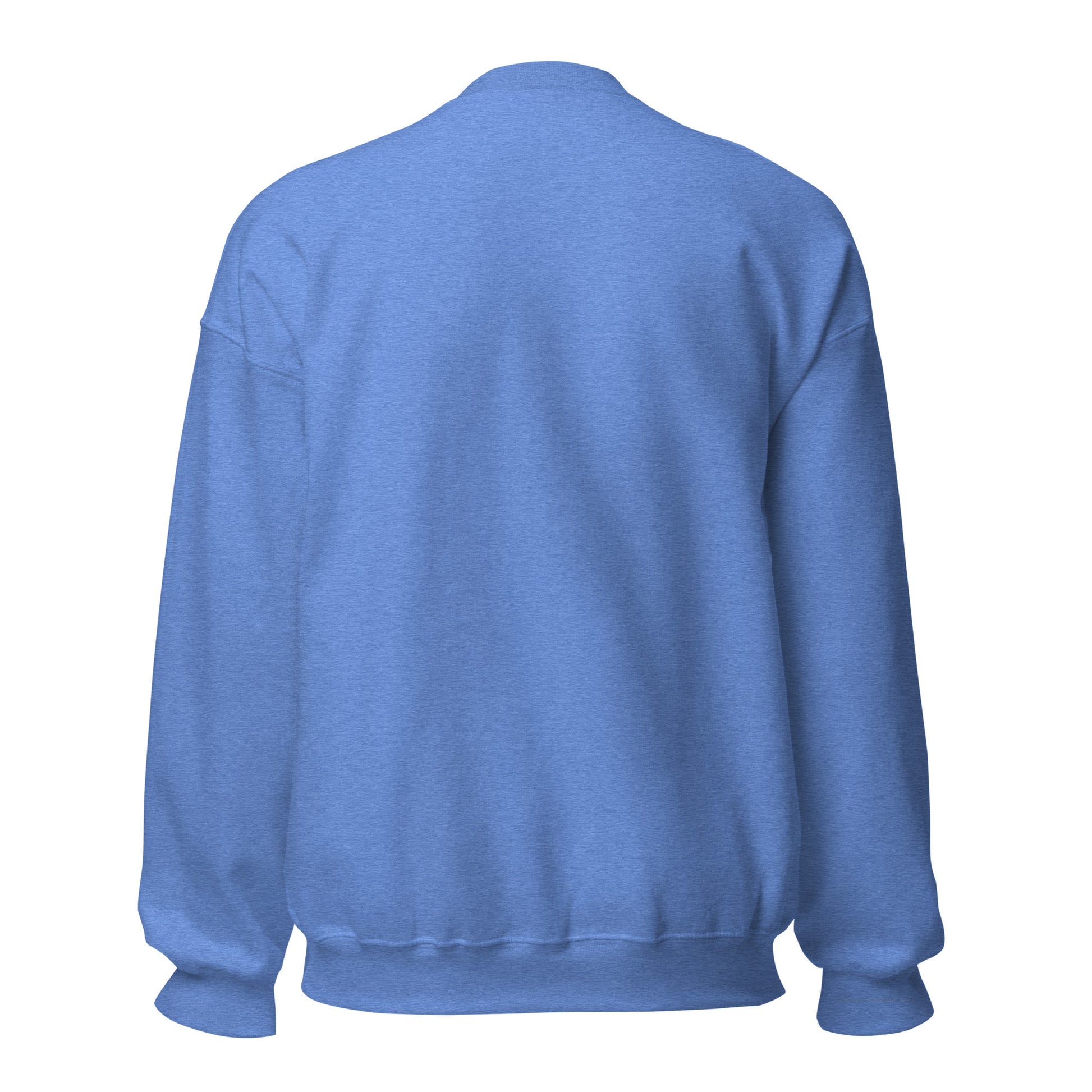 Inbox Zero, Life Chaos sarcastic sweatshirt - heather deep royal, back view