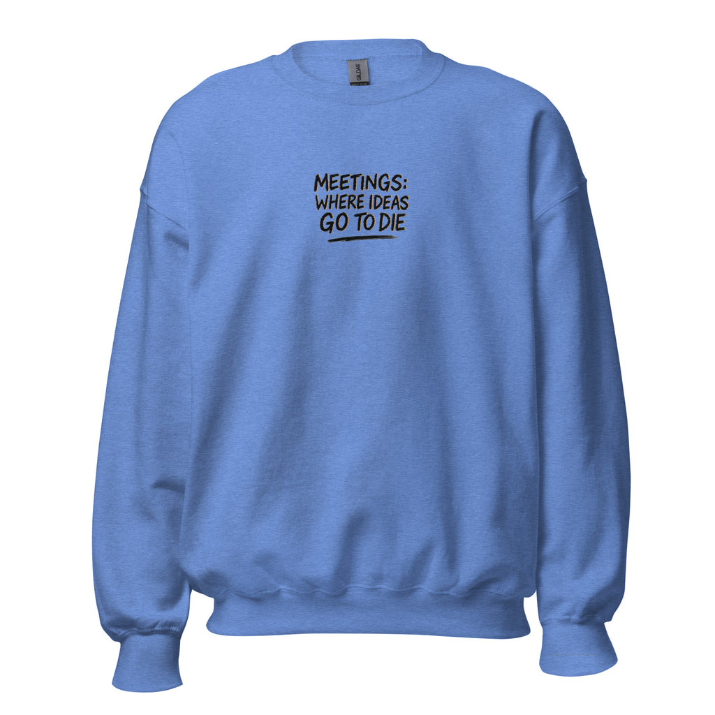 PureSarcasm sarcastic sweatshirt - heather deep royal, front view