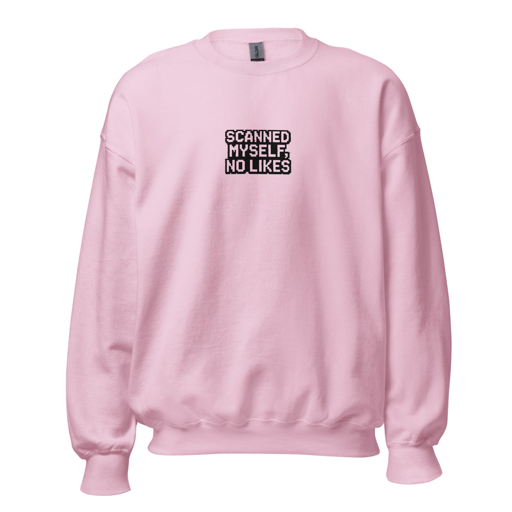 PureSarcasm sarcastic sweatshirt - light pink, front view