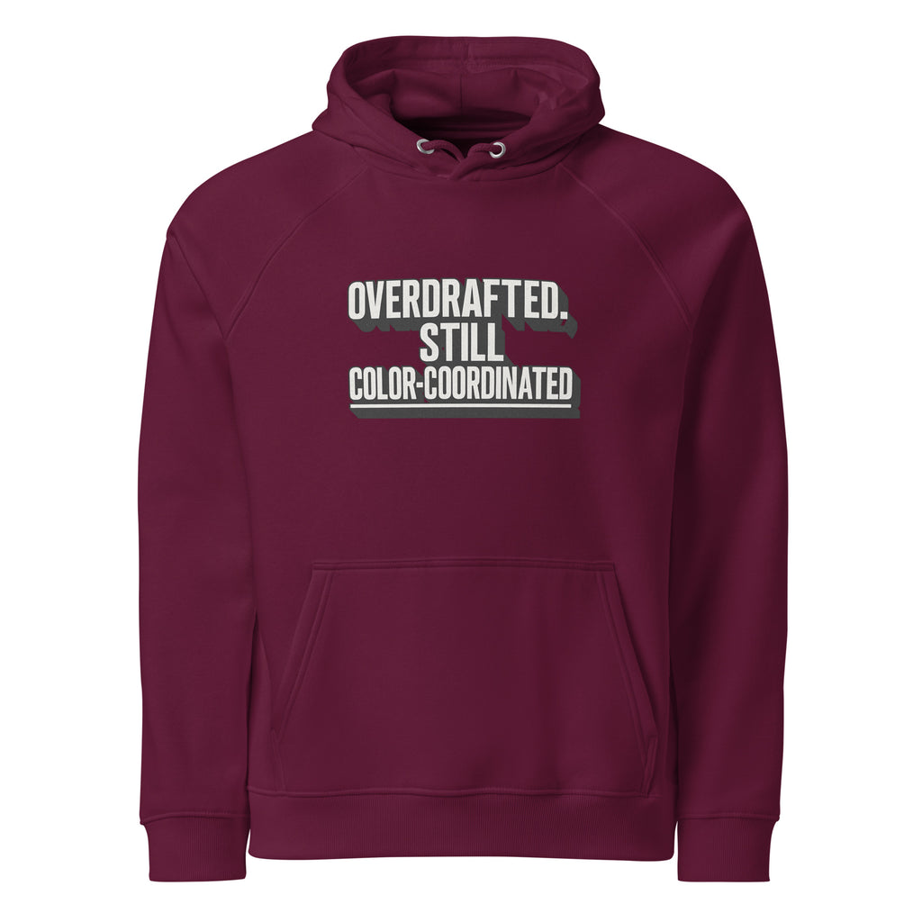 PureSarcasm sarcastic hoodie - raglan burgundy, front view