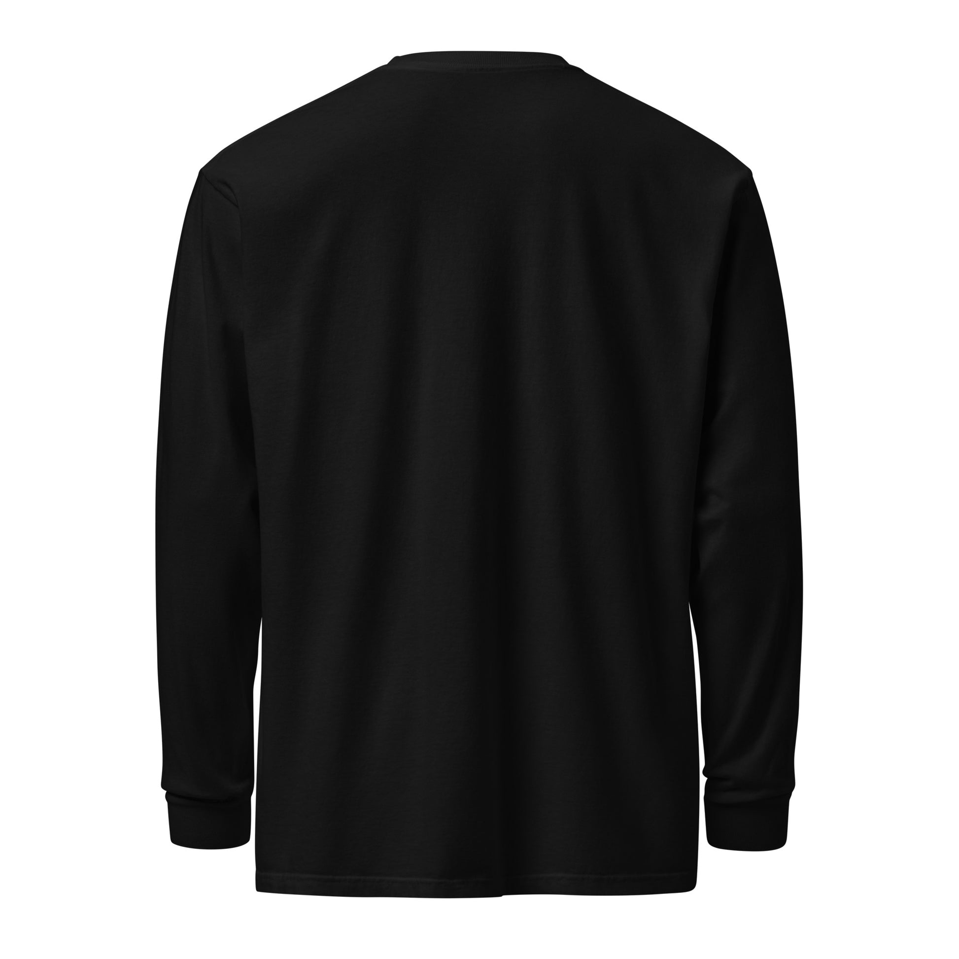 I Work, Therefore I Cry - Sarcastic Long Sleeve Shirt in Sleeve Shirt Black - Back View | Sarcastic Long sleeve | PureSarcasm