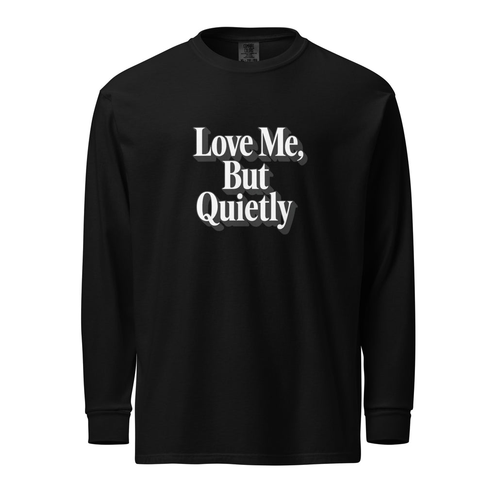 PureSarcasm sarcastic long sleeve shirt - black, front view