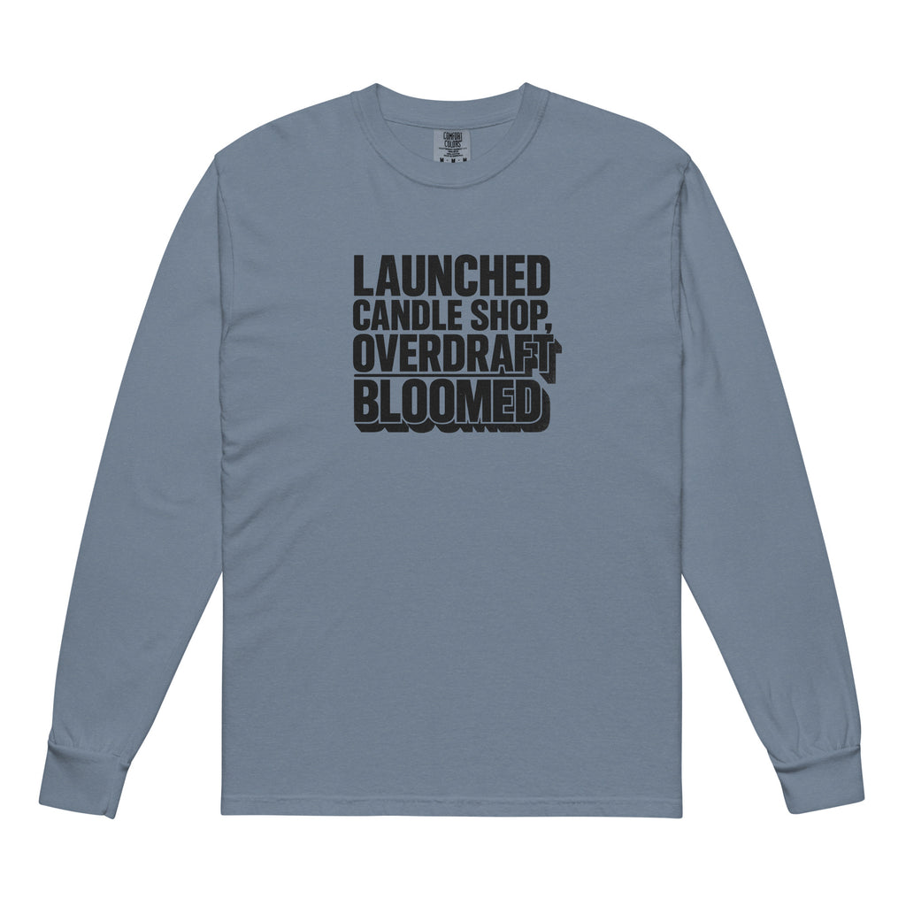  sarcastic long sleeve shirt - blue jean, front view