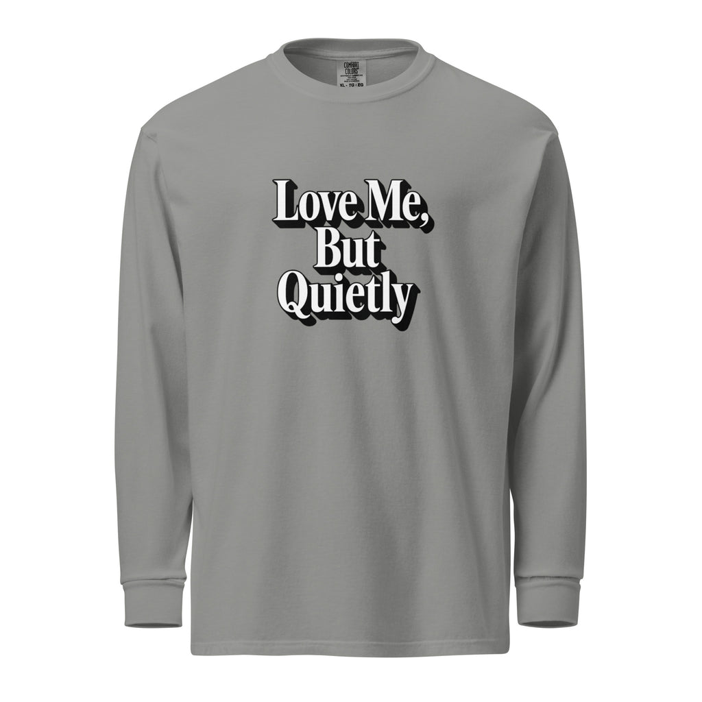 PureSarcasm sarcastic long sleeve shirt - grey, front view