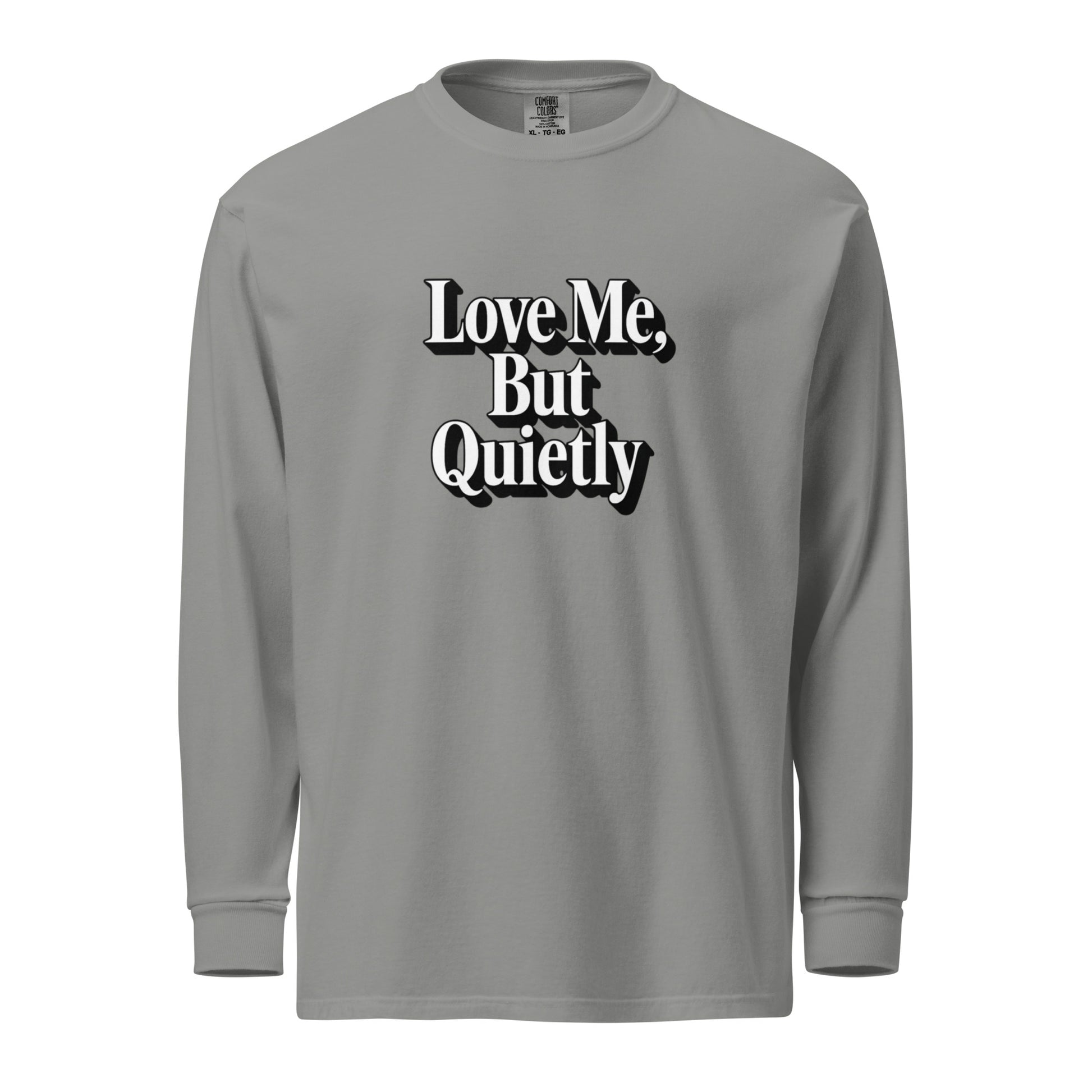 PureSarcasm sarcastic long sleeve shirt - grey, front view