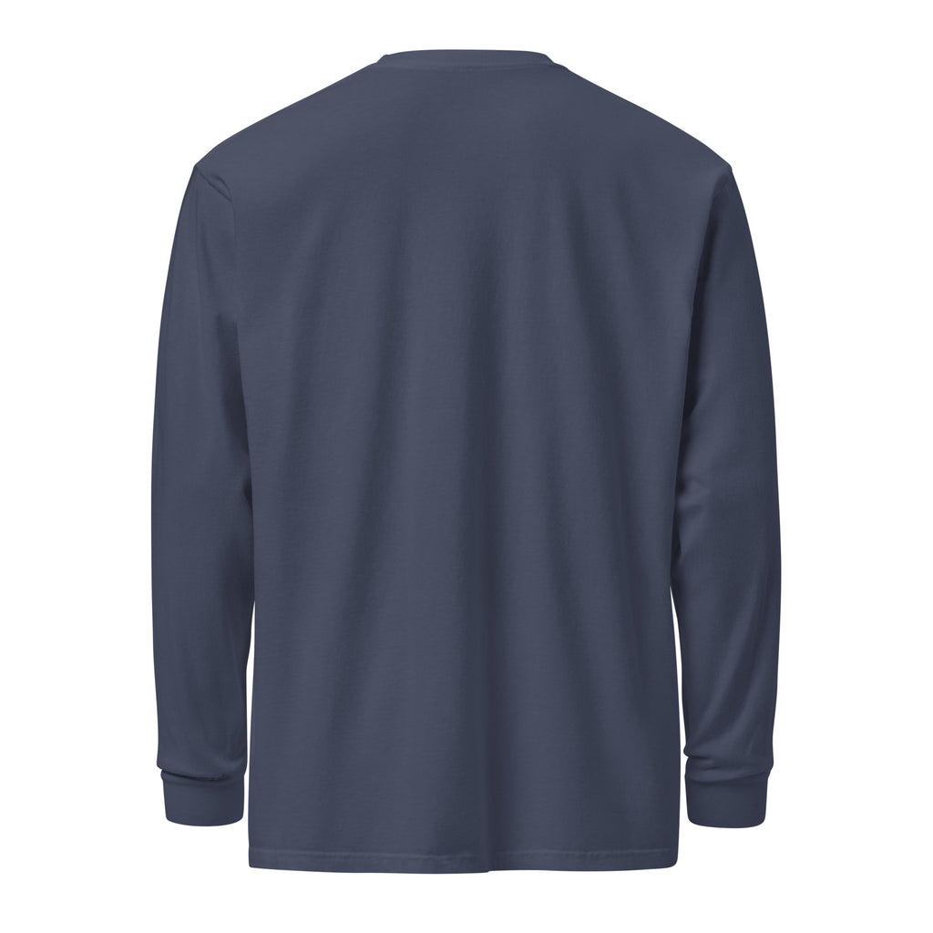 Sorry, I Gasped Socially sarcastic long sleeve shirt - navy, back view