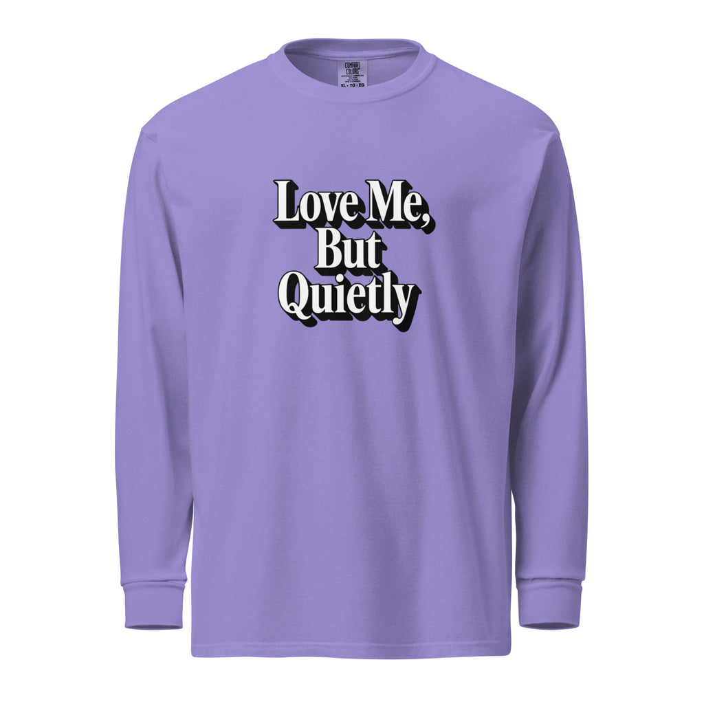 PureSarcasm sarcastic long sleeve shirt - violet, front view