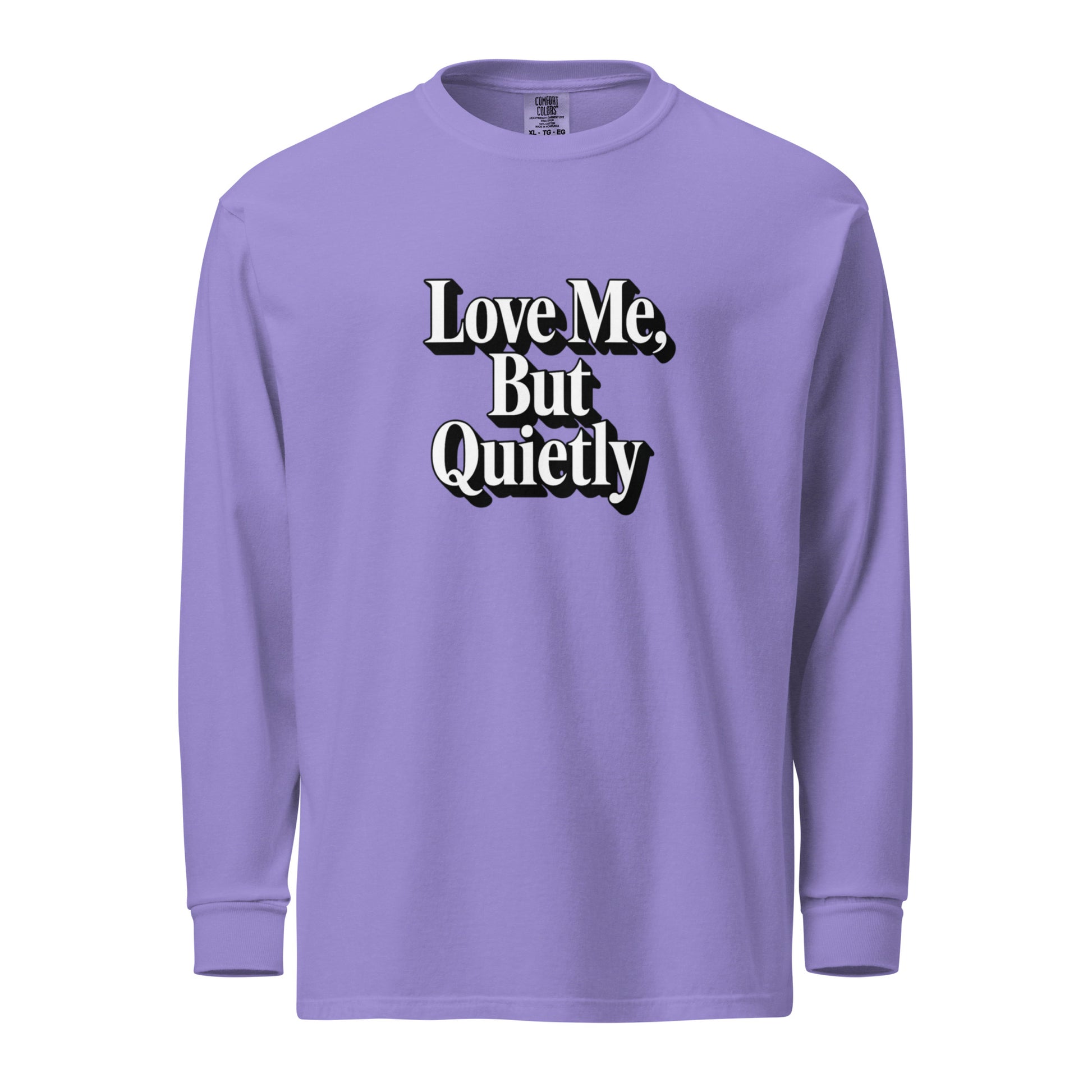 PureSarcasm sarcastic long sleeve shirt - violet, front view