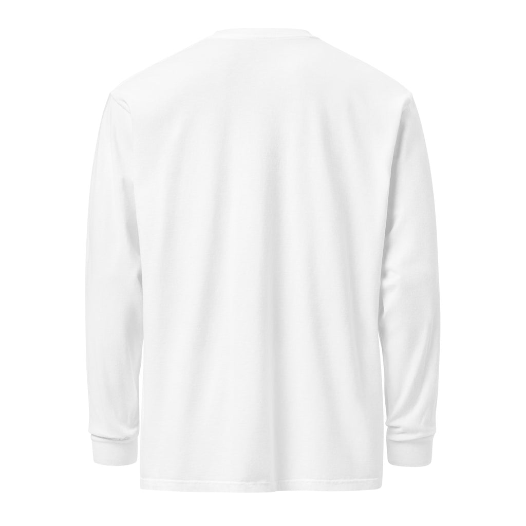 Financial Plan: Screaming Internally sarcastic long sleeve shirt - white, back view