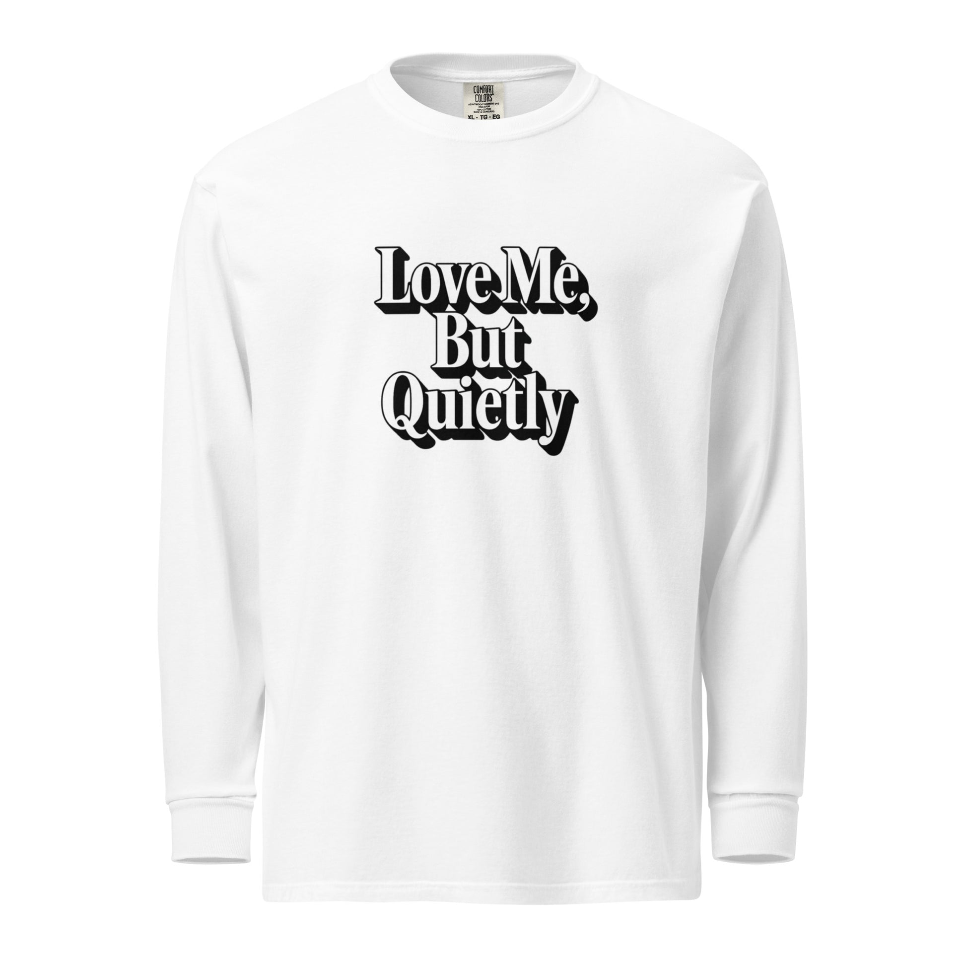 PureSarcasm sarcastic long sleeve shirt - white, front view