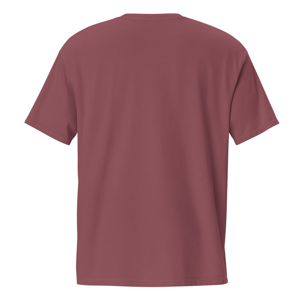 Barely Paid, Fully Dead Inside sarcastic t-shirt - t brick, back view